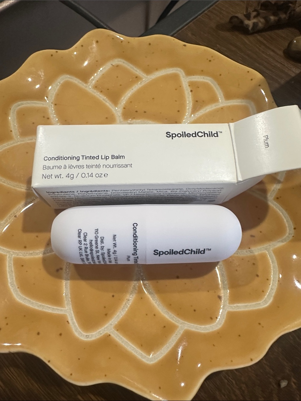 SpoiledChild Conditioning Tinted Lip Balm — plum color new unused.